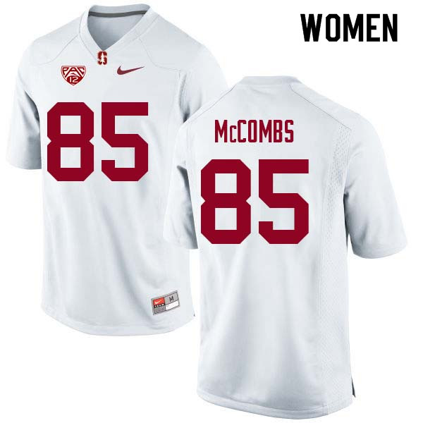 Women Stanford Cardinal #85 Kyle McCombs College Football Jerseys Sale-White - Click Image to Close
